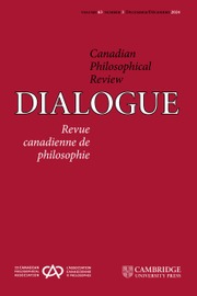 Dialogue: Canadian Philosophical Review / Revue canadienne de philosophie